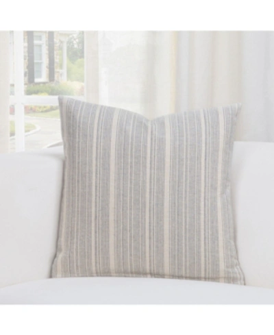 Shop Siscovers Cottage Pewter Stripe Decorative Pillow, 16" X 16" In Natural