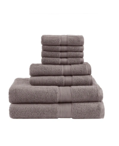 Shop Madison Park Solid 800gsm Cotton 8-pc. Bath Towel Set In Mocha