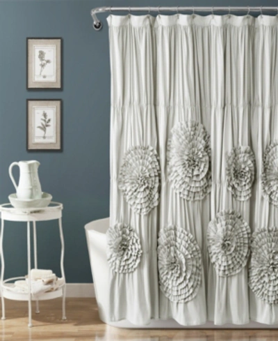 Lush Decor Serena Shower Curtain, 72" X 72" In Light Gray