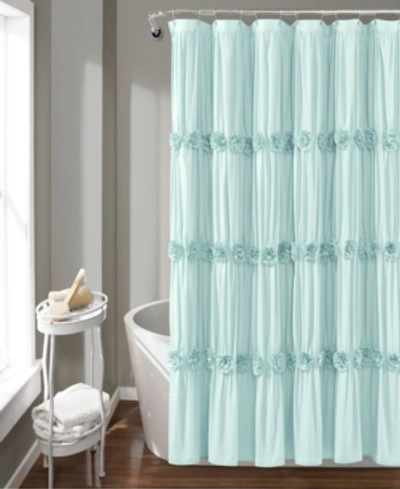 Lush Decor Darla Shower Curtain, 72" X 72" In Blue