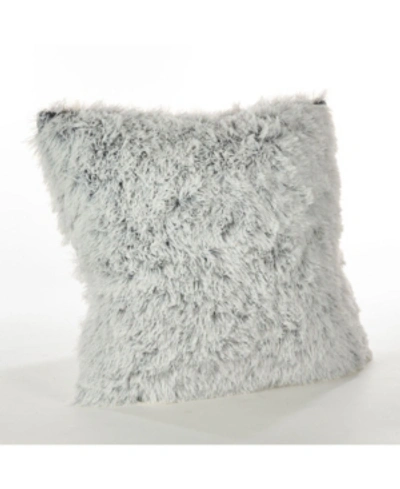 Shop Saro Lifestyle Juneau Two Tone Faux Fur Decorative Pillow, 18" X 18" In White