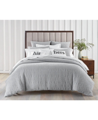Shop Charter Club Damask Designs Woven Tile 2-pc. Comforter Set, Twin, Created For Macy's In Grey