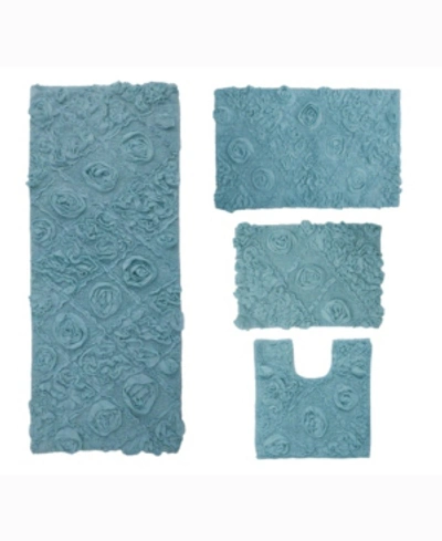 Shop Home Weavers Modesto Bath Rug, 4 Piece Set In Blue