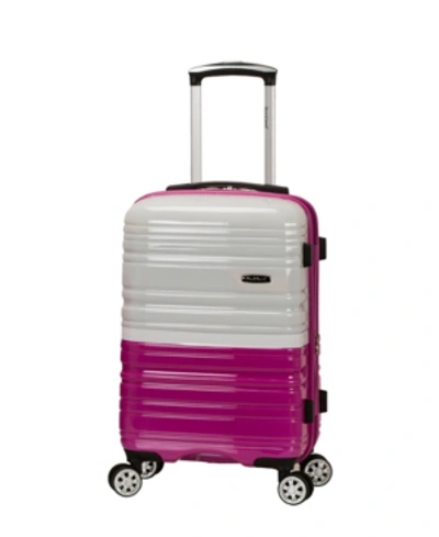 Shop Rockland Melbourne 20" Hardside Carry-on Spinner In Pink