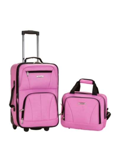 Shop Rockland 2-pc. Pattern Softside Luggage Set In Pink