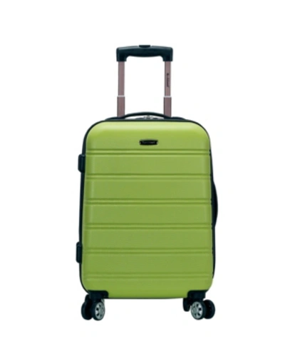 Shop Rockland Melbourne 20" Hardside Carry-on Spinner In Lime