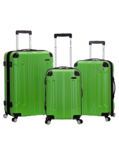 Shop Rockland Sonic 3-pc. Hardside Luggage Set In Green