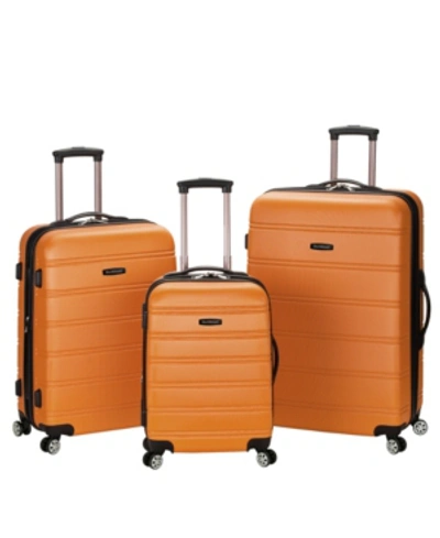 Shop Rockland Melbourne 3-pc. Hardside Luggage Set In Orange