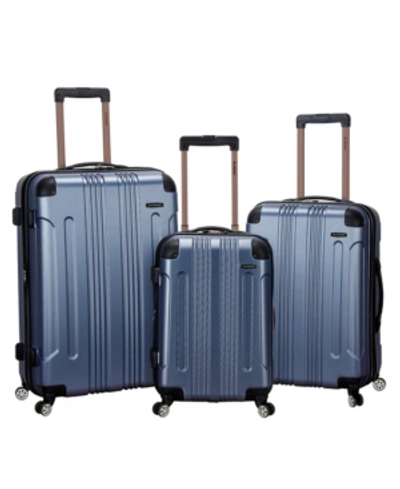 Shop Rockland Sonic 3-pc. Hardside Luggage Set In Blue