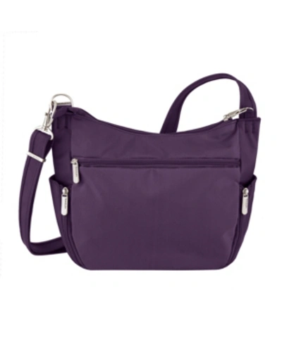 Shop Travelon Anti-theft Classic Crossbody Bucket Bag In Dark Purple