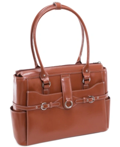 Shop Mcklein Willow Springs Leather Laptop Briefcase In Brown