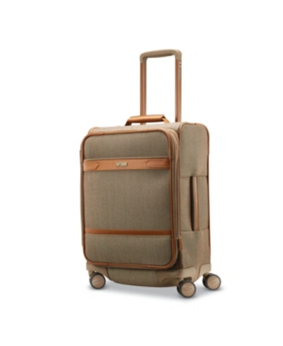 Shop Hartmann Herringbone Dlx Domestic Carry-on Expandable Spinner Suitcase In Terracotta Herringbone