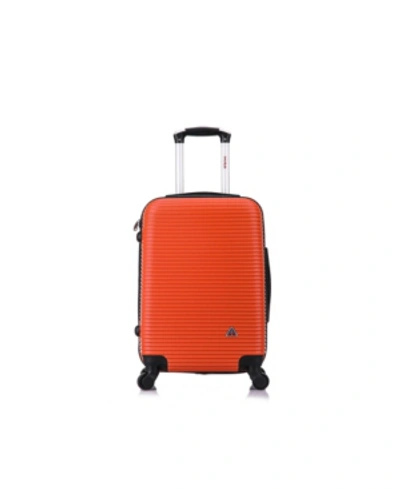 Shop Inusa Royal 20" Lightweight Hardside Spinner Carry-on Luggage In Orange