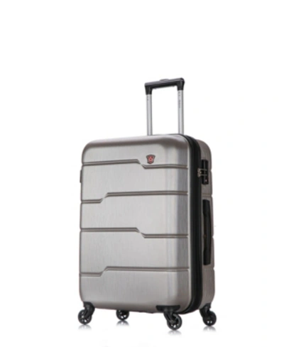 Shop Dukap Rodez 24" Lightweight Hardside Spinner Luggage In Silver
