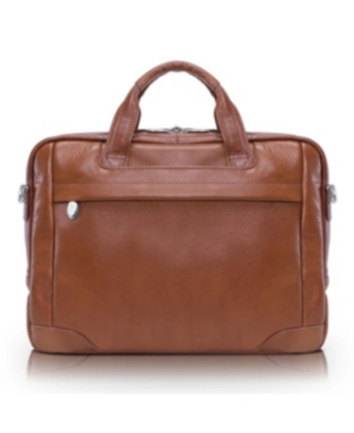 Mcklein Bridgeport Large Laptop Briefcase In Brown