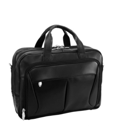 Shop Mcklein Pearson Expandable Double Compartment Laptop Briefcase In Black