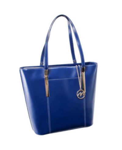 Shop Mcklein Deva Ladies' Tote With Tablet Pocket In Navy