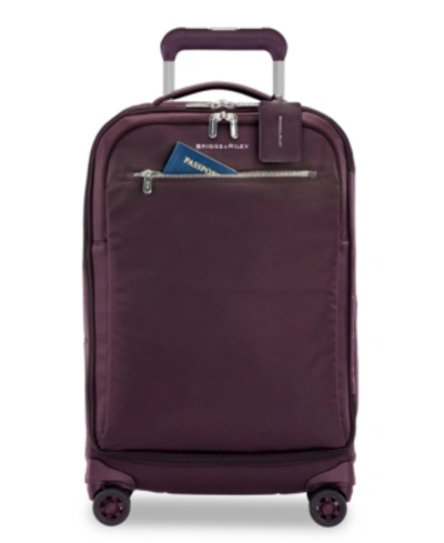 Shop Briggs & Riley Rhapsody 22" Tall Softside Carry-on Spinner In Plum