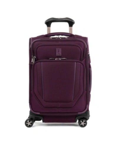 Shop Travelpro Crew Versapack 20" Global Softside Carry-on Spinner In Perfect Plum