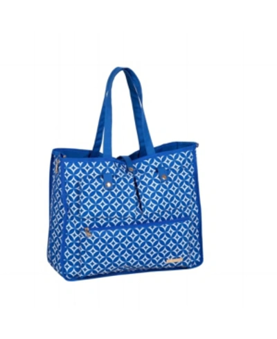 Shop Jenni Chan Stars Reversible 2-in-1 Carry-all Tote In Blue