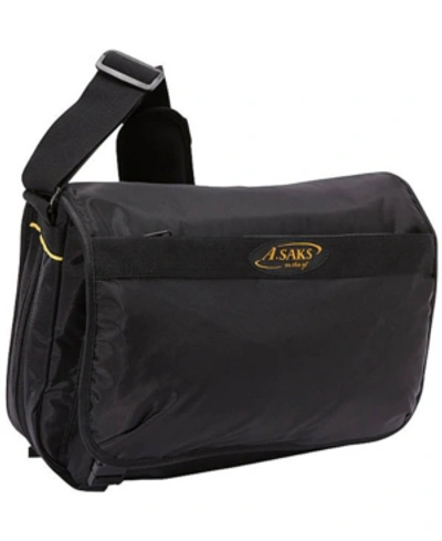 Shop A. Saks Expandable Messenger Bag In Black