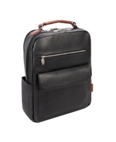 Mcklein Logan 17" Dual-compartment Laptop Tablet Backpack In Black