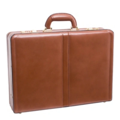 Shop Mcklein Harper 4.5" Expandable Attache Briefcase In Brown