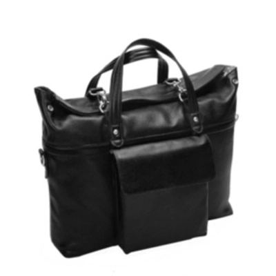 Mcklein Edgefield 17" Roll Top Laptop Briefcase In Black