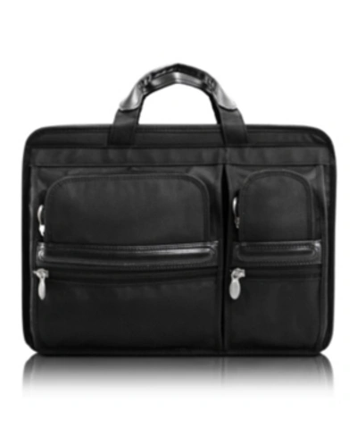 Mcklein Hubbard, 15" Double Compartment Laptop Briefcase In Black