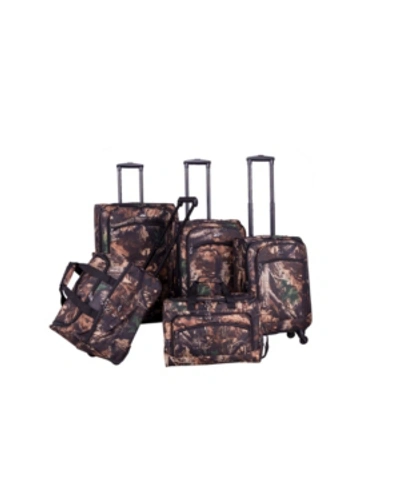 Shop American Flyer Camo Green 5 Piece Spinner Luggage Set