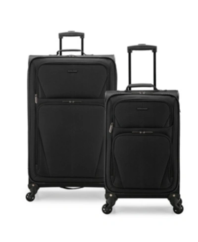 Shop U.s. Traveler Esther 2-piece Softside Expandable Spinner Luggage Set In Black
