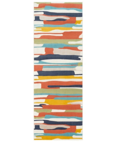 Abbie & Allie Rugs City Cit-2339 2'7" X 7'3" Area Rug In Coral