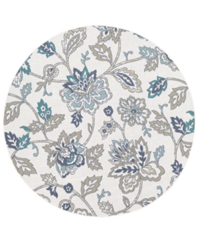 Surya Alfresco Alf-9674 Aqua 8'9" Round Area Rug, Indoor/outdoor In Aqua