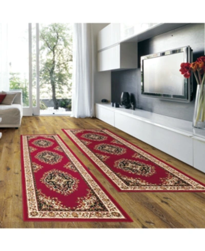 Shop Km Home Prato Kerman Red 2-pc. Runner Rug Set