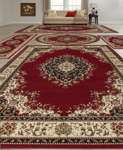 Km Home Vienna Kerman Red 5-pc. Rug Set In Red