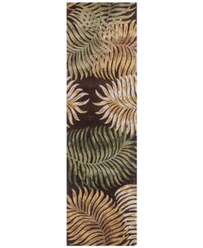 Kas Havana Fern View Runner Area Rug, 2'3 X 8' In 2617 Espresso