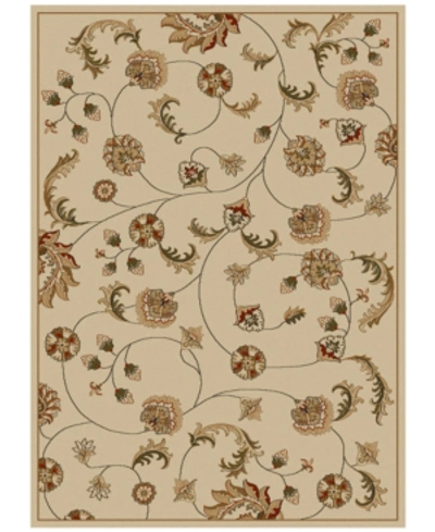 Km Home Closeout!  Pesaro Flores 5'5" X 7'7" Area Rug In Ivory