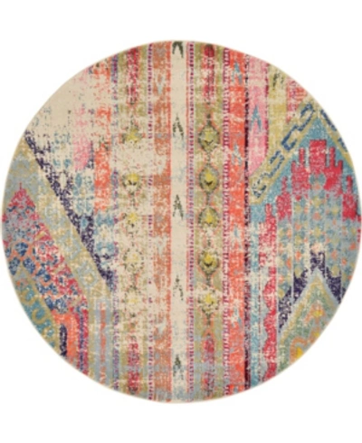 Shop Bridgeport Home Closeout! Bayshore Home Arcata Arc5 Multi 6' X 6' Round Area Rug