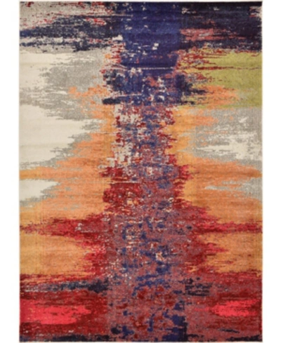 Shop Bridgeport Home Closeout! Bayshore Home Newwolf New2 Pink 7' X 10' Area Rug
