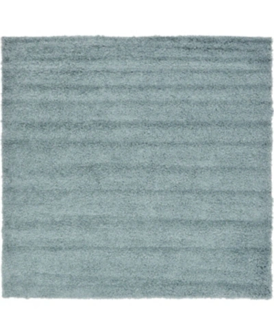 Shop Bridgeport Home Exact Shag Exs1 Light Slate Blue 8' 2" X 8' 2" Square Area Rug