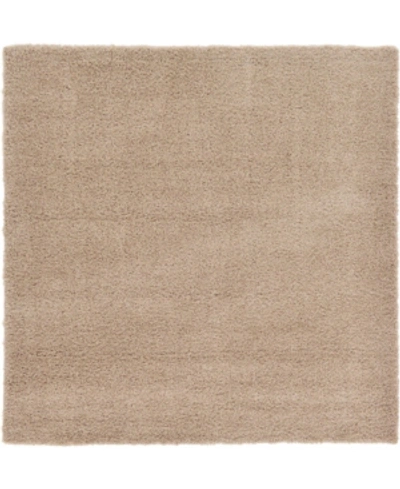 Shop Bridgeport Home Exact Shag Exs1 Taupe 8' 2" X 8' 2" Square Area Rug