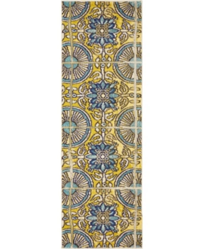 Shop Bridgeport Home Closeout! Bayshore Home Newwolf New5 2' 2" X 6' 7" Runner Area Rug In Gold