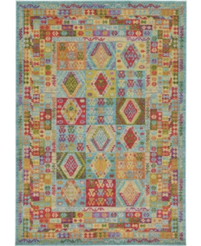 Shop Bridgeport Home Closeout! Bayshore Home Arcata Arc9 Light Blue 7' X 10' Area Rug