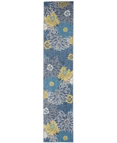 Long Street Looms Zeal Zea17 2'2" X 10' Runner Rug In Blue