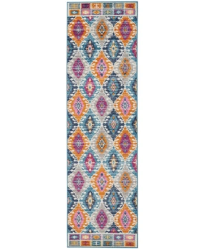 Long Street Looms Zeal Zea02 Multi 2'2" X 7'6" Runner Rug In Multicolor