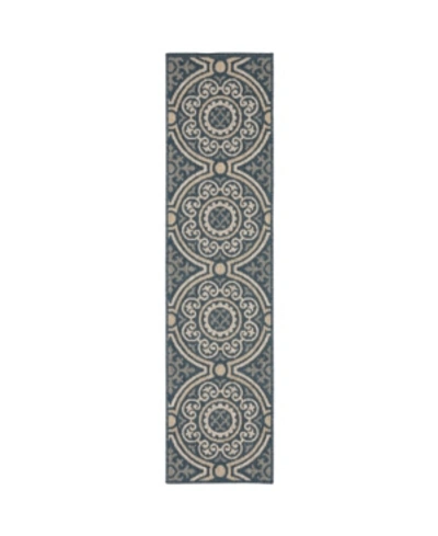 Jhb Design Latitude 609 Blue 1'10" X 7'6" Runner Rug In Blue