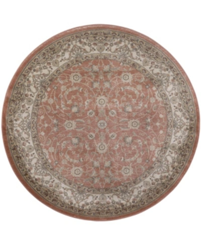 Shop Km Home Closeout!  3810/0024/terracotta Gerola Red 5'3" X 5'3" Round Area Rug