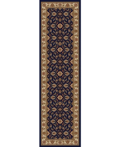 Shop Km Home Closeout!  1592/1084/navy Pesaro Blue 2'2" X 7'7" Runner Rug