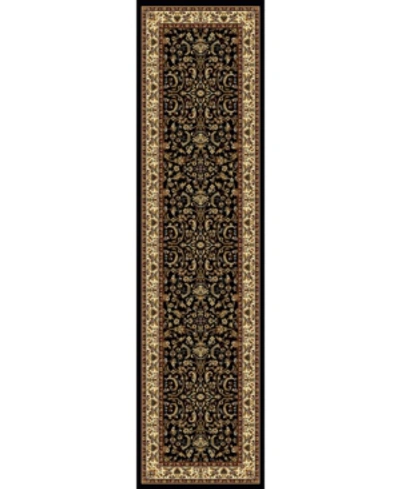 Shop Km Home Closeout!  1318/1523/black Navelli Black 2'2" X 8' Runner Rug