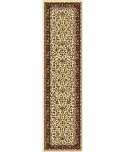 Km Home Closeout!  1318/1513/ivory Navelli Ivory/ Cream 2'2" X 8' Runner Rug In Cream